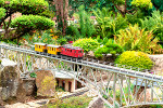 jardin ferroviaire miniature chatte