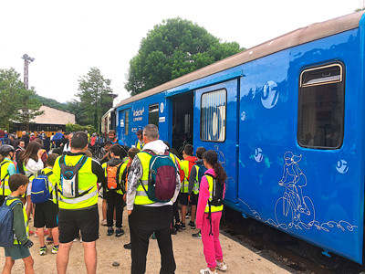 train ardeche sortie groupe velo